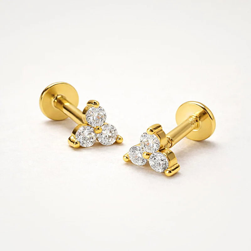 PRINCESS FLAT BACK STUDS (PAIR)