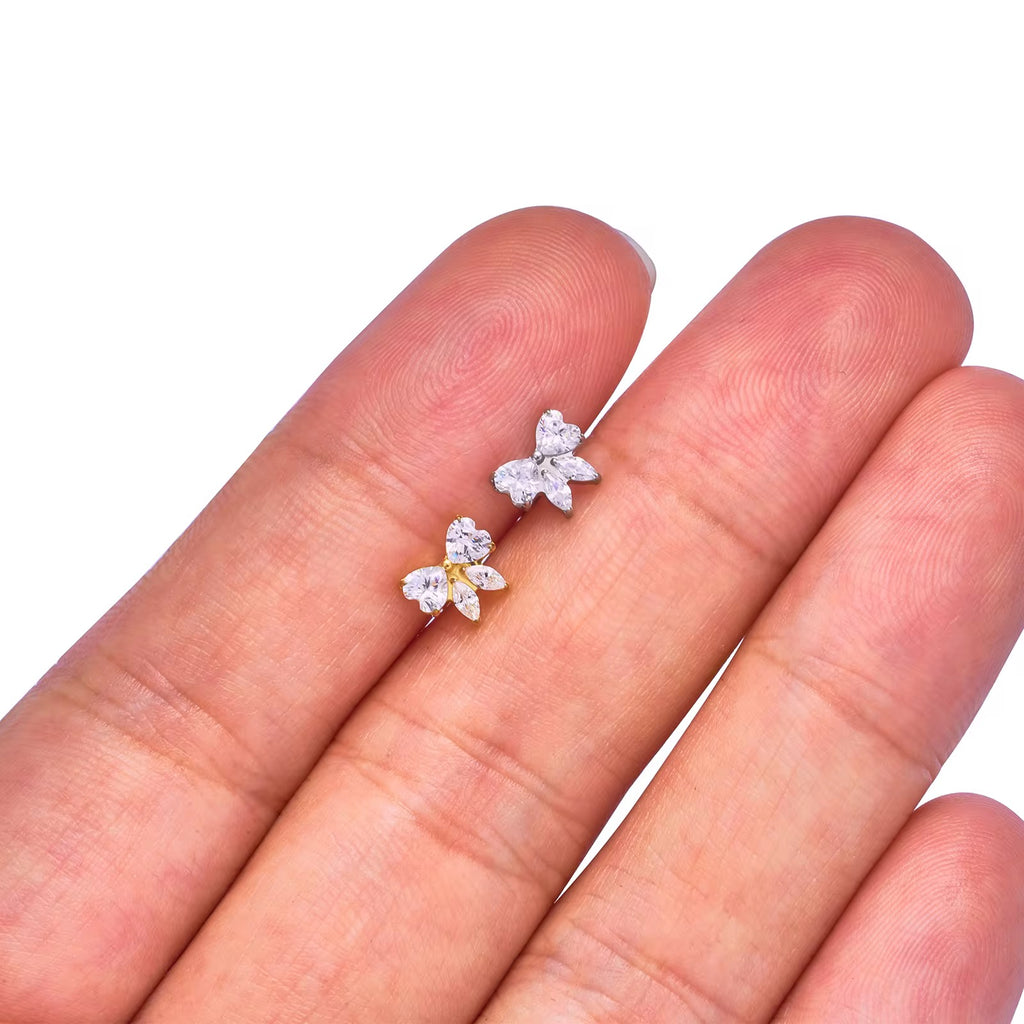 BOWWIE FLAT BACK STUDS (PAIR)