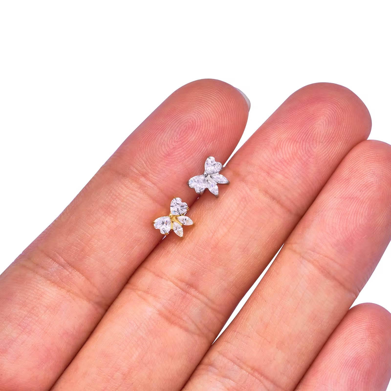 BOWWIE FLAT BACK STUDS (PAIR)
