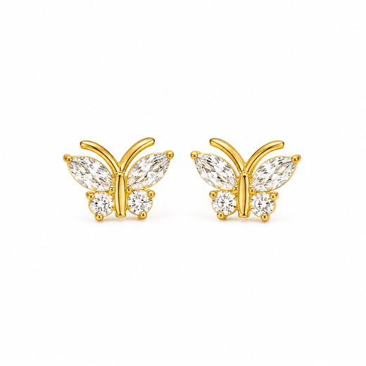 BUTTERFLY FLAT BACK STUDS (PAIR)