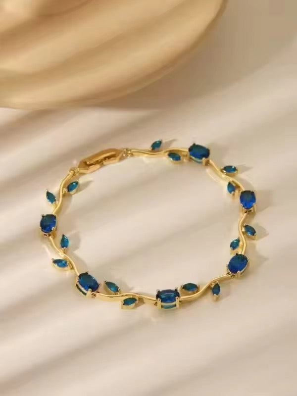Blue tulip bracelet