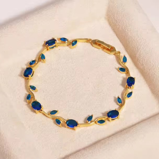 Blue tulip bracelet