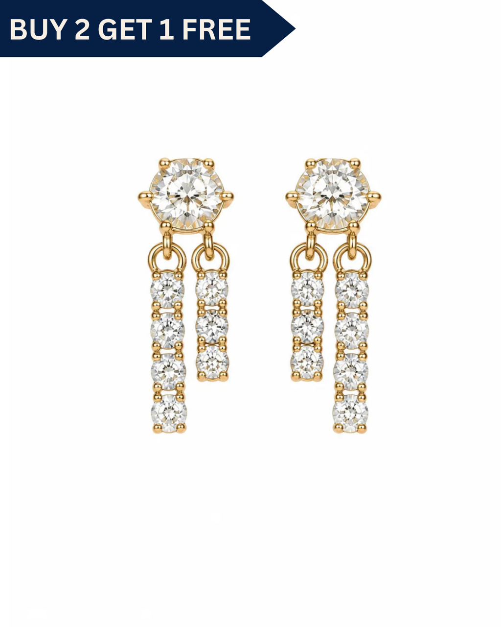 DIANA FLAT BACK STUDS (PAIR)