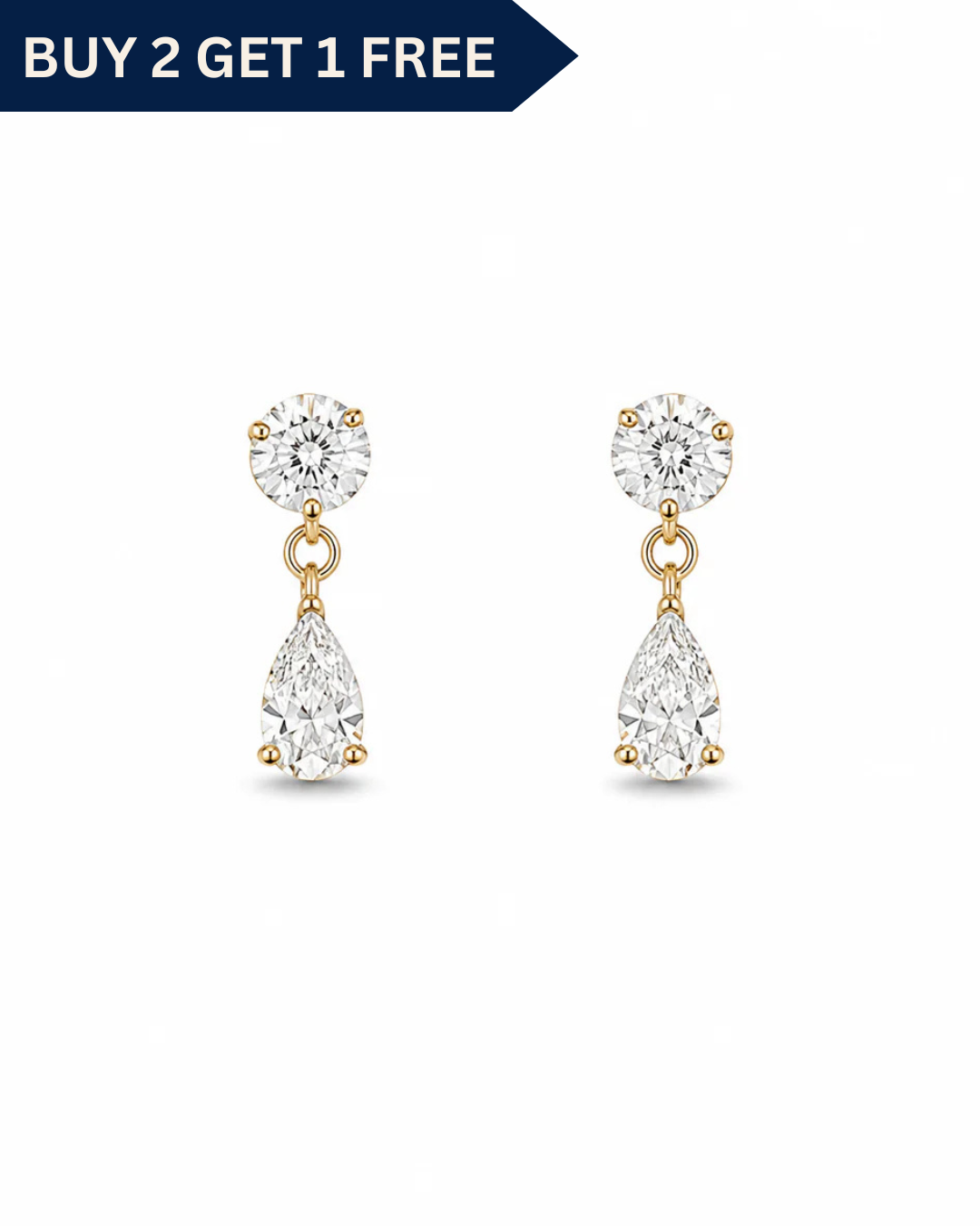 LESLIE FLAT BACK STUDS (PAIR)