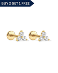 PRINCESS FLAT BACK STUDS (PAIR)
